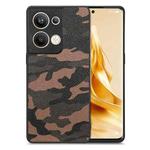 For OPPO Reno9 Pro+ Camouflage Leather Back Cover Phone Case(Brown)