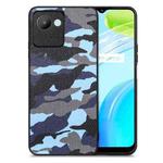 For Realme C30 Camouflage Leather Back Cover Phone Case(Blue)