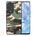 For Honor 80 Camouflage Leather Back Cover Phone Case(Blue)