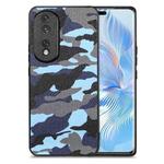 For Honor 80 Pro Camouflage Leather Back Cover Phone Case(Blue)
