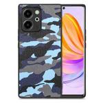 For Honor 80 SE Camouflage Leather Back Cover Phone Case(Blue)