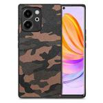 For Honor 80 SE Camouflage Leather Back Cover Phone Case(Brown)
