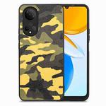 For Honor X7 Camouflage Leather Back Cover Phone Case(Yellow)