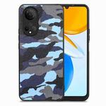 For Honor X7 Camouflage Leather Back Cover Phone Case(Blue)