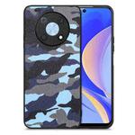 For Huawei Nova Y90 Camouflage Leather Back Cover Phone Case(Blue)