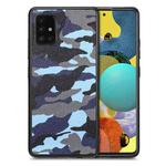 For Samsung Galaxy A51 5G Camouflage Leather Back Cover Phone Case(Blue)