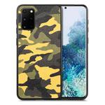 For Samsung Galaxy S20 Camouflage Leather Back Cover Phone Case(Yellow)