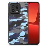 For Xiaomi 13 Camouflage Leather Back Cover Phone Case(Blue)