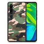 For Xiaomi Mi CC9 Pro Camouflage Leather Back Cover Phone Case(Green)