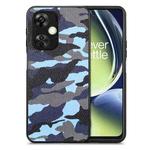For Oneplus Nord CE 3 Camouflage Leather Back Cover Phone Case(Blue)