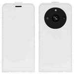 For Realme 11 Pro R64 Texture Vertical Flip Leather Phone Case(White)