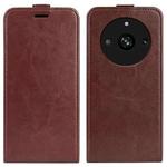 For Realme 11 Pro R64 Texture Vertical Flip Leather Phone Case(Brown)