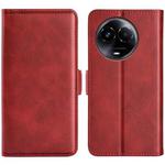 For Realme 11X Dual-side Magnetic Buckle Horizontal Flip Leather Phone Case(Red)