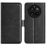 For Realme 12 Pro+ Dual-side Magnetic Buckle Horizontal Flip Leather Phone Case(Black)
