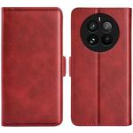 For Realme 12 Pro+ Dual-side Magnetic Buckle Horizontal Flip Leather Phone Case(Red)