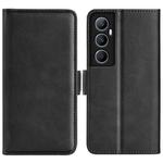 For Realme C65 4G Dual-side Magnetic Buckle Horizontal Flip Leather Phone Case(Black)