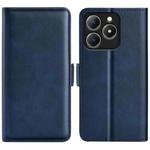 For Realme C63 Dual-side Magnetic Buckle Horizontal Flip Leather Phone Case(Dark Blue)