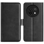 For Realme 13+ 5G Dual-side Magnetic Buckle Horizontal Flip Leather Phone Case(Black)