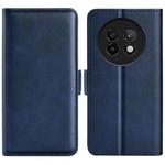 For Realme 13+ 5G Dual-side Magnetic Buckle Horizontal Flip Leather Phone Case(Dark Blue)