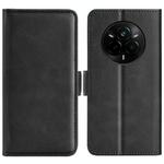 For Realme 14 Pro+ Dual-side Magnetic Buckle Horizontal Flip Leather Phone Case(Black)