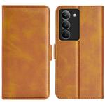 For Realme 14X 4G Dual-side Magnetic Buckle Horizontal Flip Leather Phone Case(Yellow)