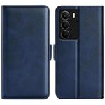For Realme C71 4G Dual-side Magnetic Buckle Horizontal Flip Leather Phone Case(Dark Blue)