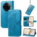 For Realme 14 Pro Butterfly Love Flower Embossed Leather Phone Case(Blue)