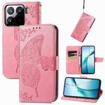 For Xiaomi 15 Butterfly Love Flower Embossed Leather Phone Case(Pink)