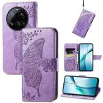 For Xiaomi 15 Ultra Butterfly Love Flower Embossed Leather Phone Case(Lavender)