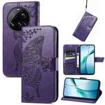 For Xiaomi 15 Ultra Butterfly Love Flower Embossed Leather Phone Case(Purple)
