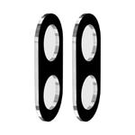 For Samsung Galaxy Flip7 2pcs ENKAY Hat-Prince 9H Rear Camera Lens Tempered Glass Film(Black)