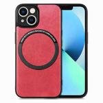 For iPhone 13 mini Solid Color Leather Skin Back Cover Phone Case(Red)