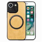 For iPhone 6 / 6s Solid Color Leather Skin Back Cover Phone Case(Yellow)