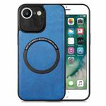 For iPhone 6 / 6s Solid Color Leather Skin Back Cover Phone Case(Blue)