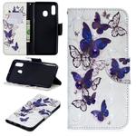3D Colored Drawing Pattern Horizontal Flip Leather Case for Samsung Galaxy A20&A30, with Holder & Card Slots & Wallet(Butterflies)