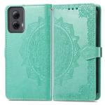 For Motorola Moro G Power 5G 2024 Mandala Flower Embossed Leather Phone Case(Green)