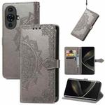 For Huawei Nova 11 Pro Mandala Flower Embossed Leather Phone Case(Gray)
