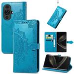 For Huawei Nova 11 Pro Mandala Flower Embossed Leather Phone Case(Blue)