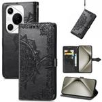 For Huawei Pura 70 Pro Mandala Flower Embossed Leather Phone Case(Black)