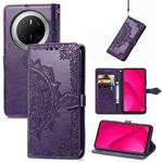 For Huawei Mate 70 Mandala Flower Embossed Leather Phone Case(Purple)