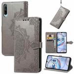 For Honor 30i Mandala Flower Embossed Leather Phone Case(Gray)