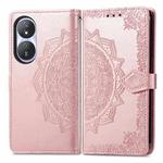 For Honor Play 50 Plus Mandala Flower Embossed Leather Phone Case(Rose Gold)