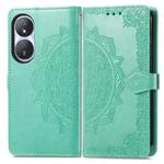 For Honor Play 50 Plus Mandala Flower Embossed Leather Phone Case(Green)