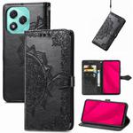 For Honor 400 Lite Mandala Flower Embossed Leather Phone Case(Black)