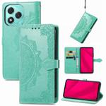 For Honor 400 Lite Mandala Flower Embossed Leather Phone Case(Green)