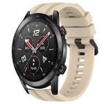For Huawei Watch GT3 Pro 46mm Long & Short Sports Solid Color Silicone Watch Band Set(Khaki)