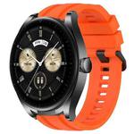 For Huawei Watch GT3  46mm Long & Short Sports Solid Color Silicone Watch Band Set(Orange)