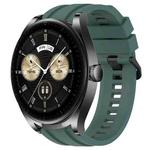 For Huawei Watch GT3  46mm Long & Short Sports Solid Color Silicone Watch Band Set(Olive Green)