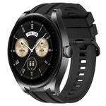 For Huawei Watch GT3  46mm Long & Short Sports Solid Color Silicone Watch Band Set(Black)