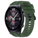 For Huawei Watch 3 Long & Short Sports Solid Color Silicone Watch Band Set(Dark Green)